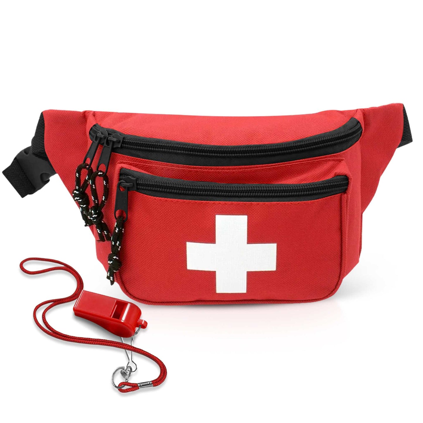 Lifeguard Fanny Pack Red with Whistle - Baywatch Style | EMS XTRM - EMS XTRM