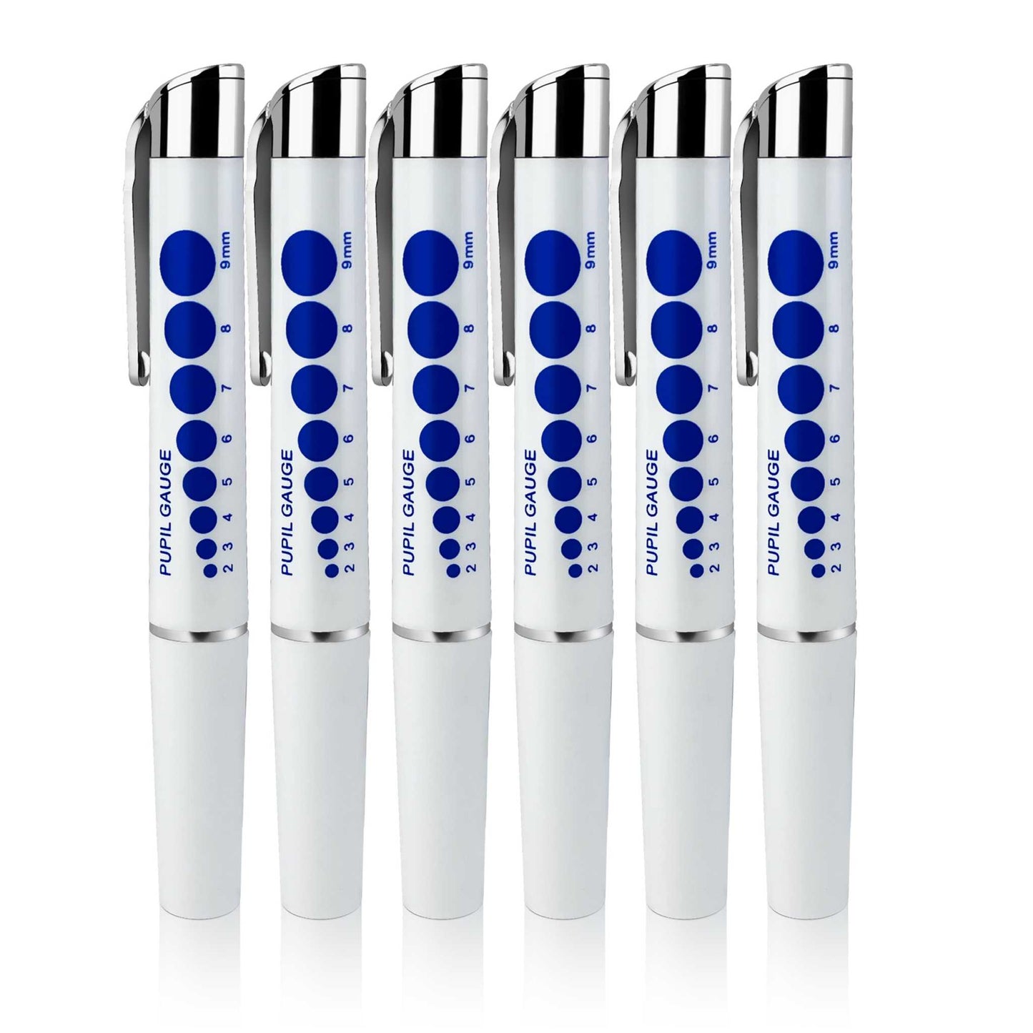 Reusable Penlights with Pupil Gauge - lightweight 6-Pack | EMS XTRM - EMS XTRM