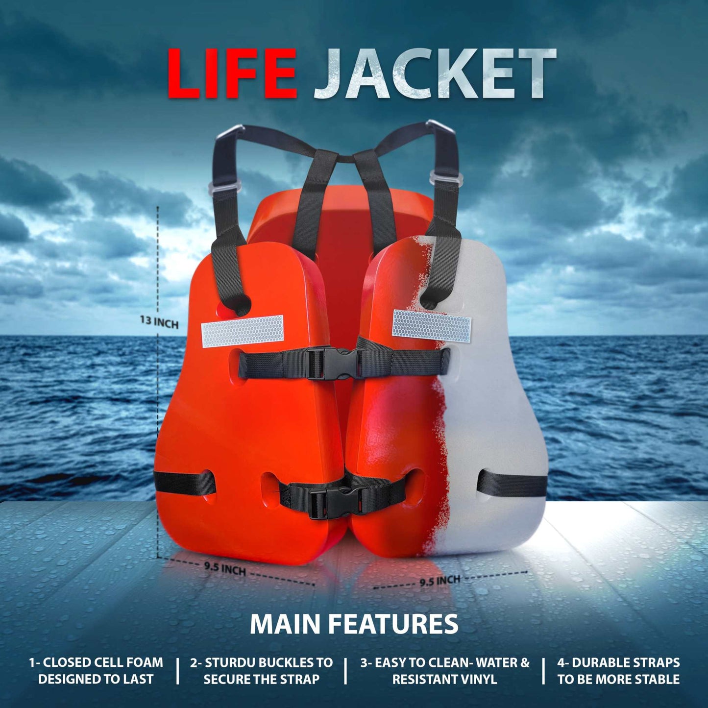 Adult Life Jackets - High Buoyancy Life Jacket Vest