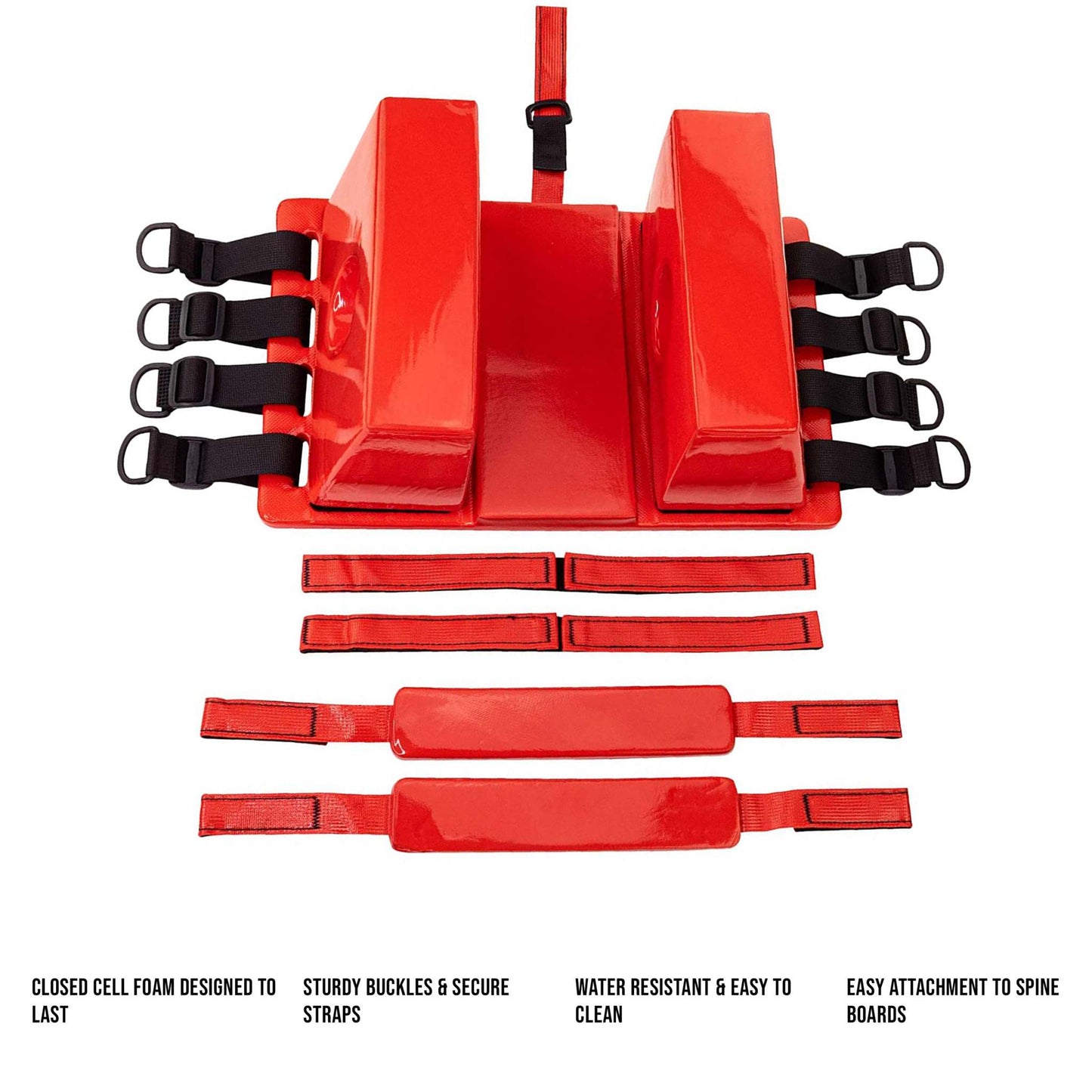 Spine Board Stretcher with Head Immobilizer and Straps Set | EMS XTRM -  EMS XTRM