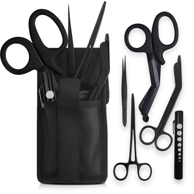 Tactical Scissors Kit Black Rapid Medical Response Tool Set - EMS XTRM -  EMS XTRM