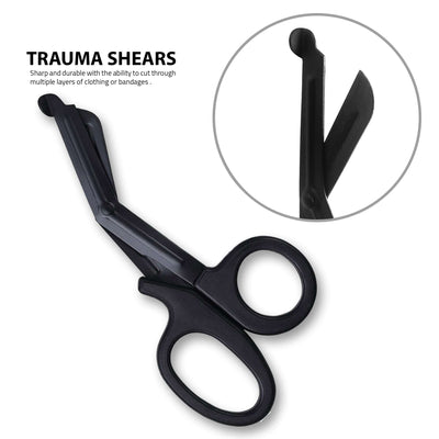 Tactical Scissors Kit Black Rapid Medical Response Tool Set - EMS XTRM -  EMS XTRM